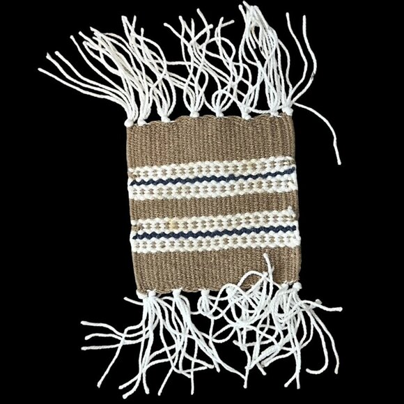 Tejidos Rio Bravo Southwest Woven Coasters Mug Rugs 4 Fringes Multicolor - Picture 5 of 10